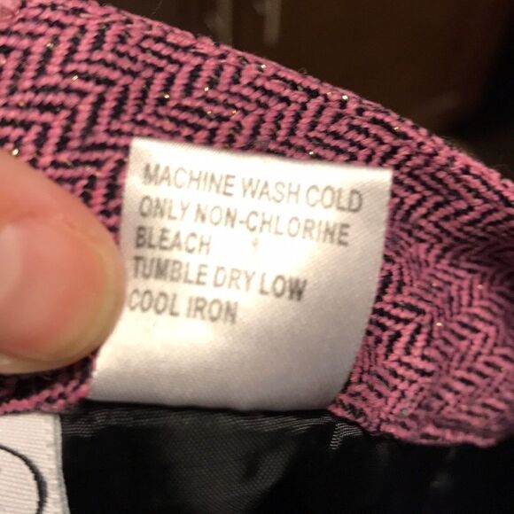 Talbots Herringbone Culottes Girls Size 7 Pink Vintage - Picture 4 of 16